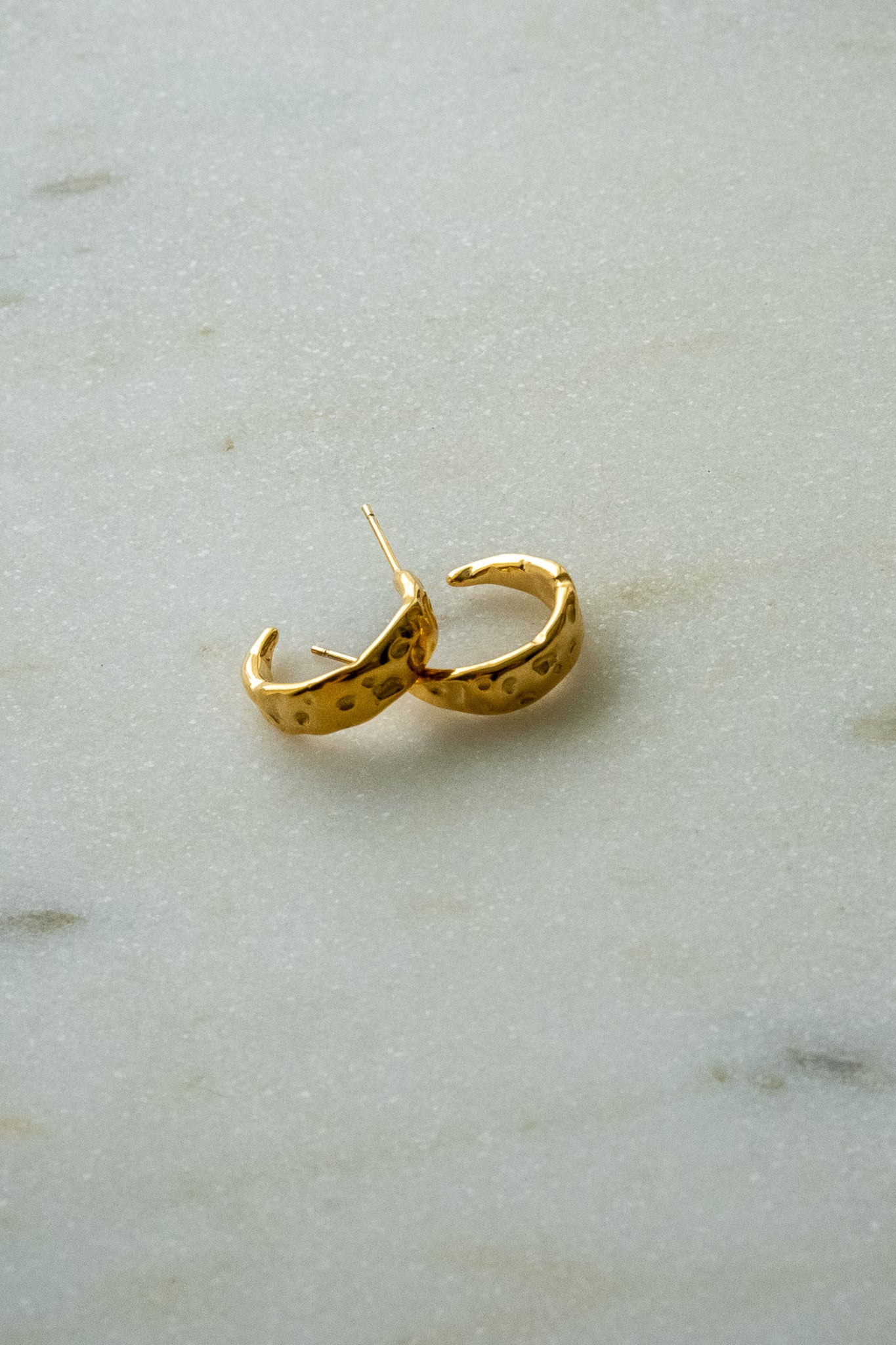 Hammered Hoop Earrings