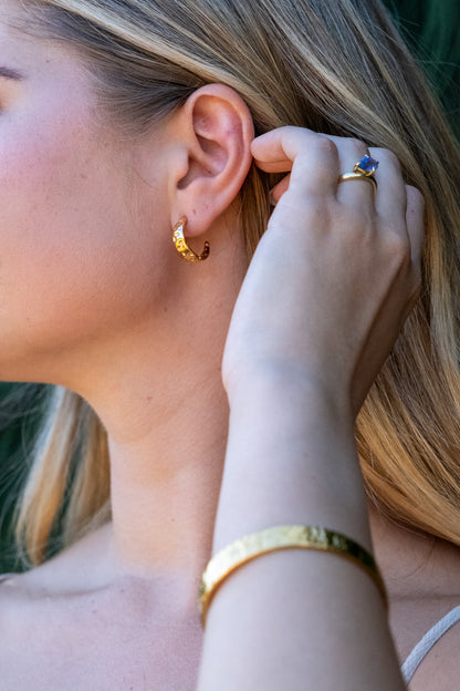 Hammered Hoop Earrings