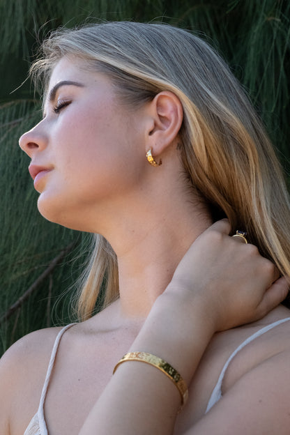 Hammered Hoop Earrings