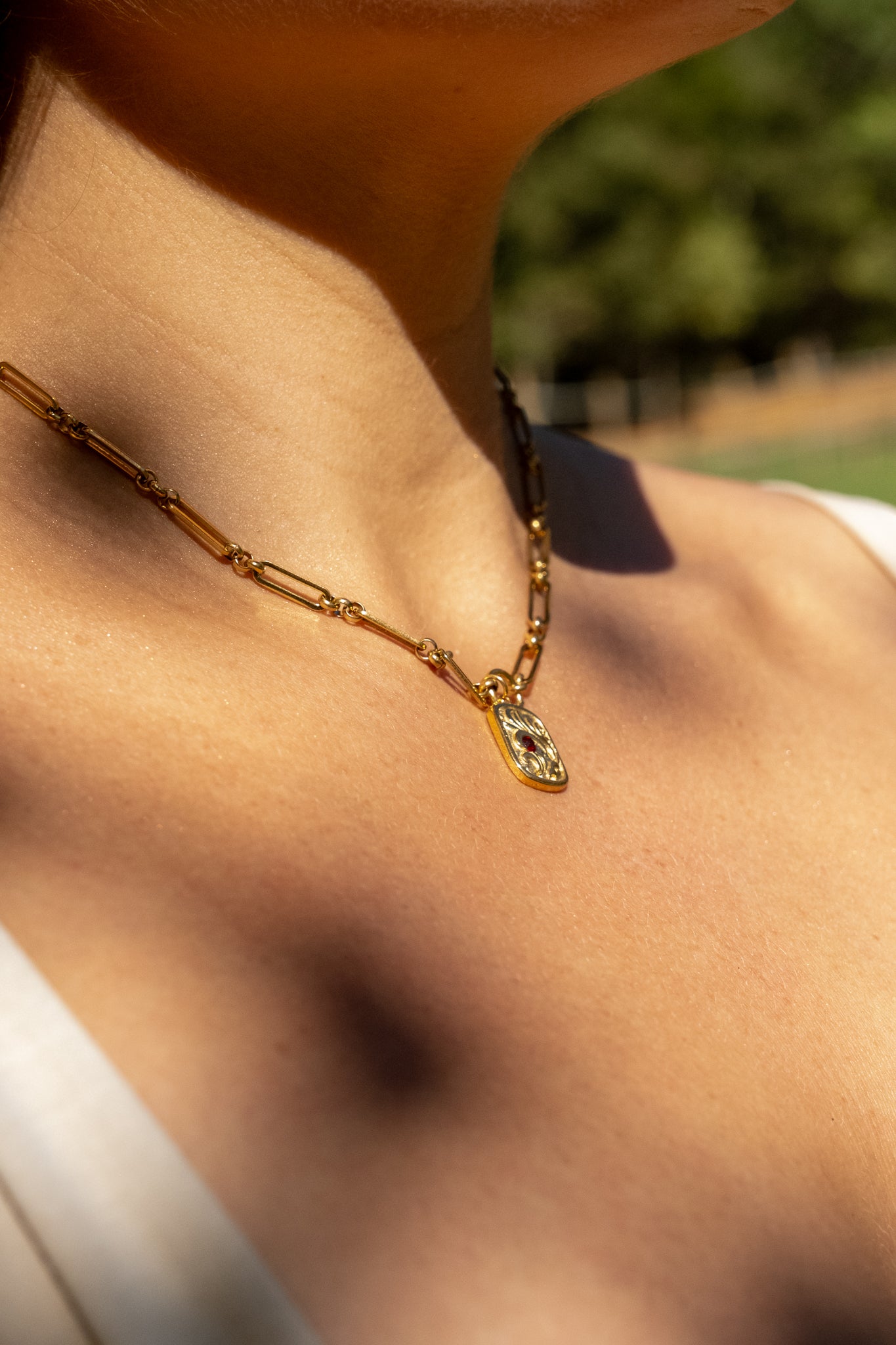 Zircon Pendant Necklace